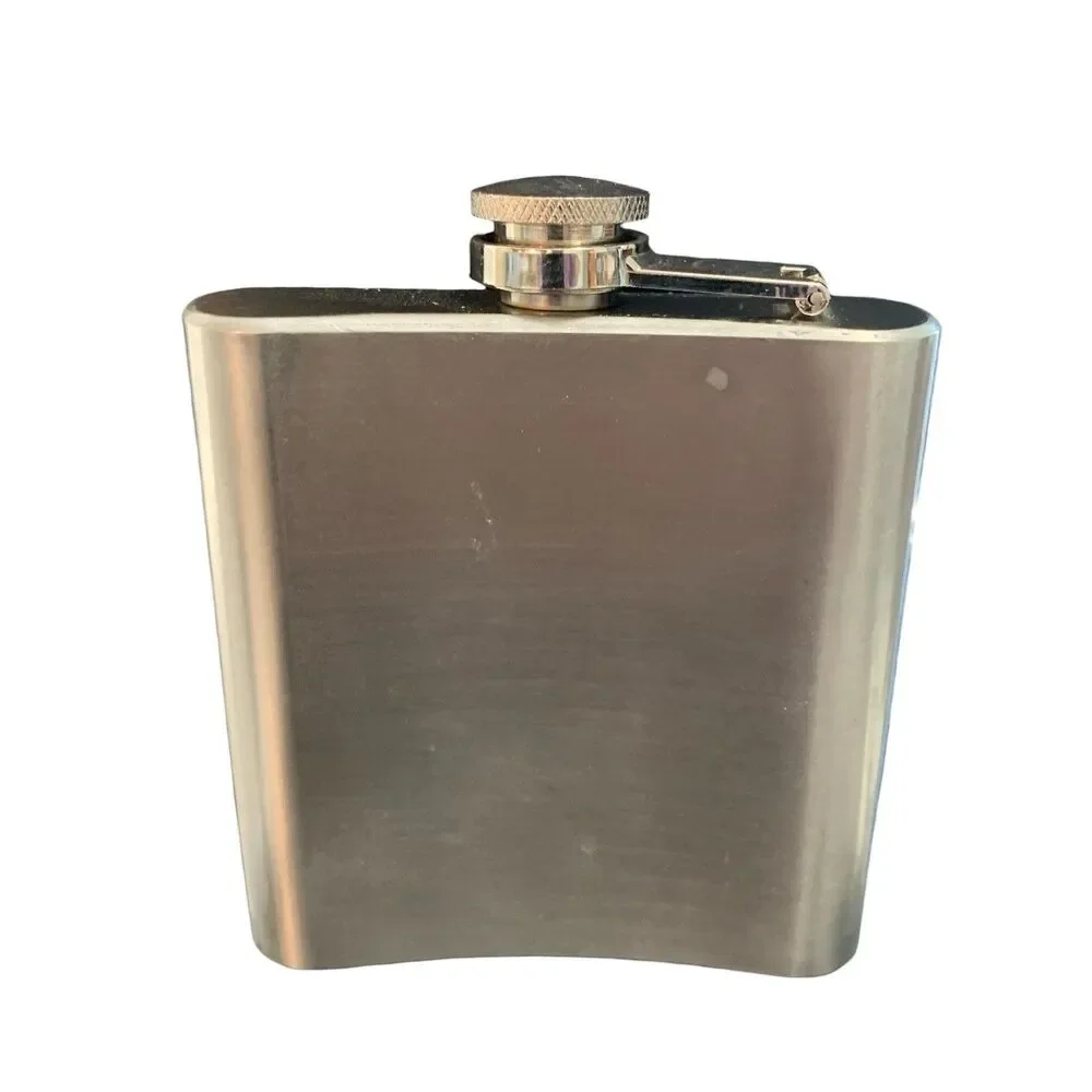Vintage Jgermeister Stainless Steel Hip Flask 6 Oz Made in Germany